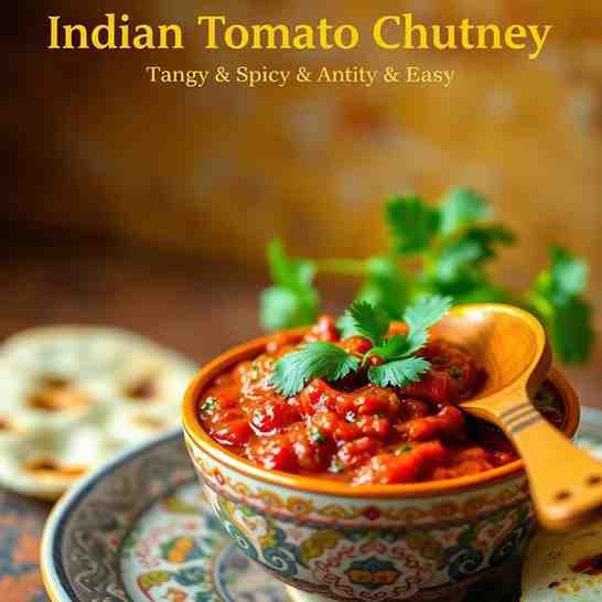 Indian Tomato Chutney - Tangy, Spicy & Easy